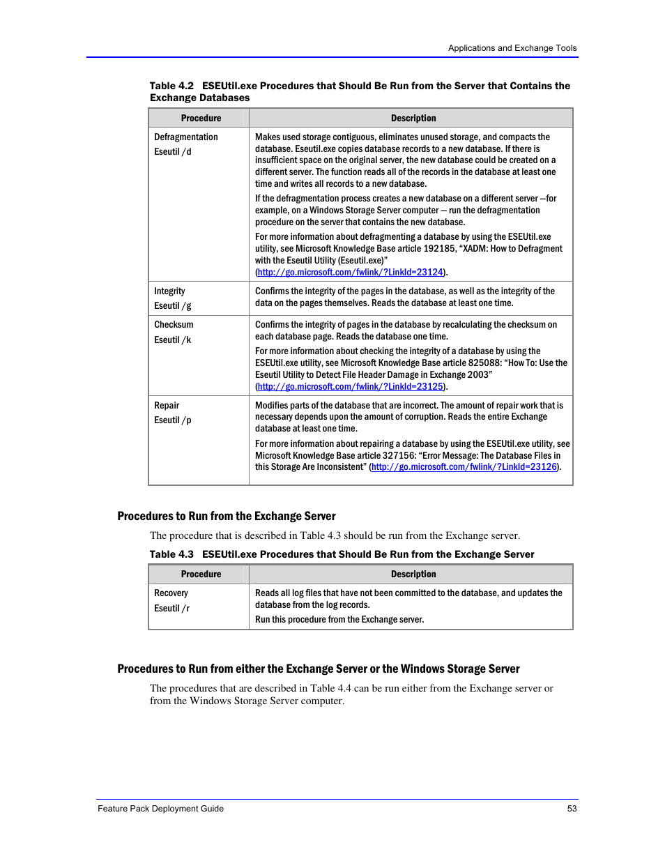 Procedures to run from the exchange server | Dell PowerVault 745N User Manual | Page 53 / 73