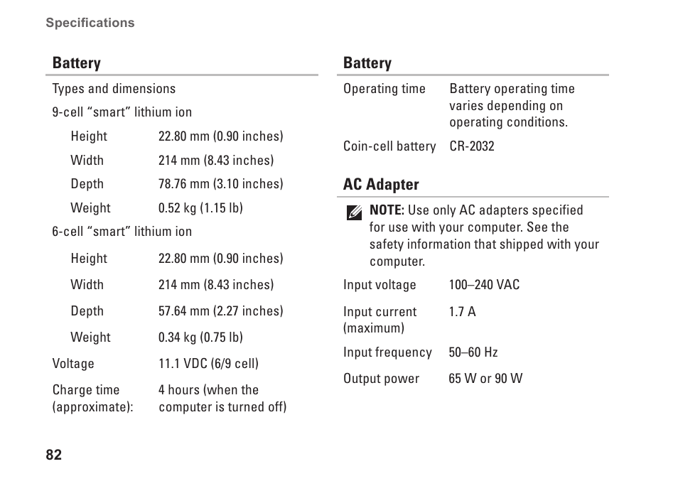 Dell Inspiron 17 (N7010, Mid 2010) User Manual | Page 84 / 94