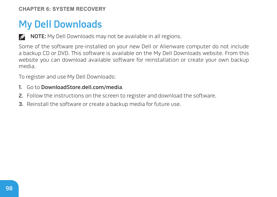 My dell downloads | Dell Alienware M14x (Early 2011) User Manual | Page 100 / 122