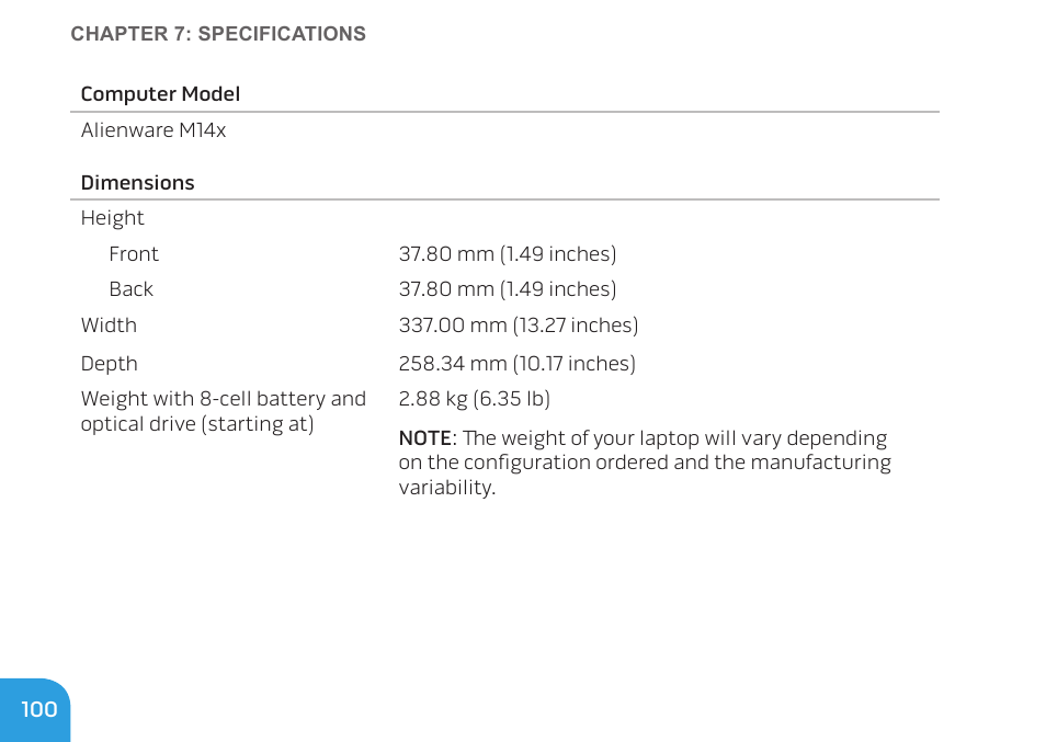 Dell Alienware M14x (Early 2011) User Manual | Page 102 / 122