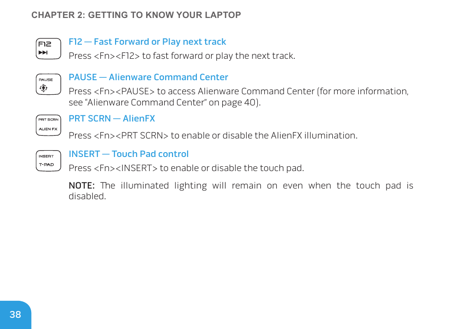 Dell Alienware M14x (Early 2011) User Manual | Page 40 / 122