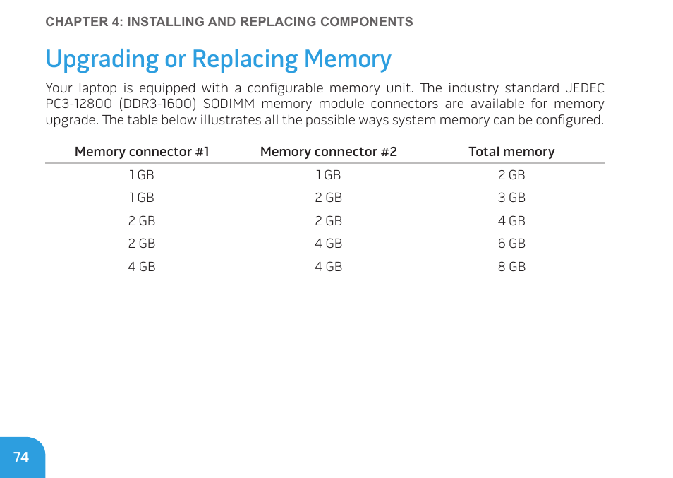 Upgrading or replacing memory | Dell Alienware M14x (Early 2011) User Manual | Page 76 / 122