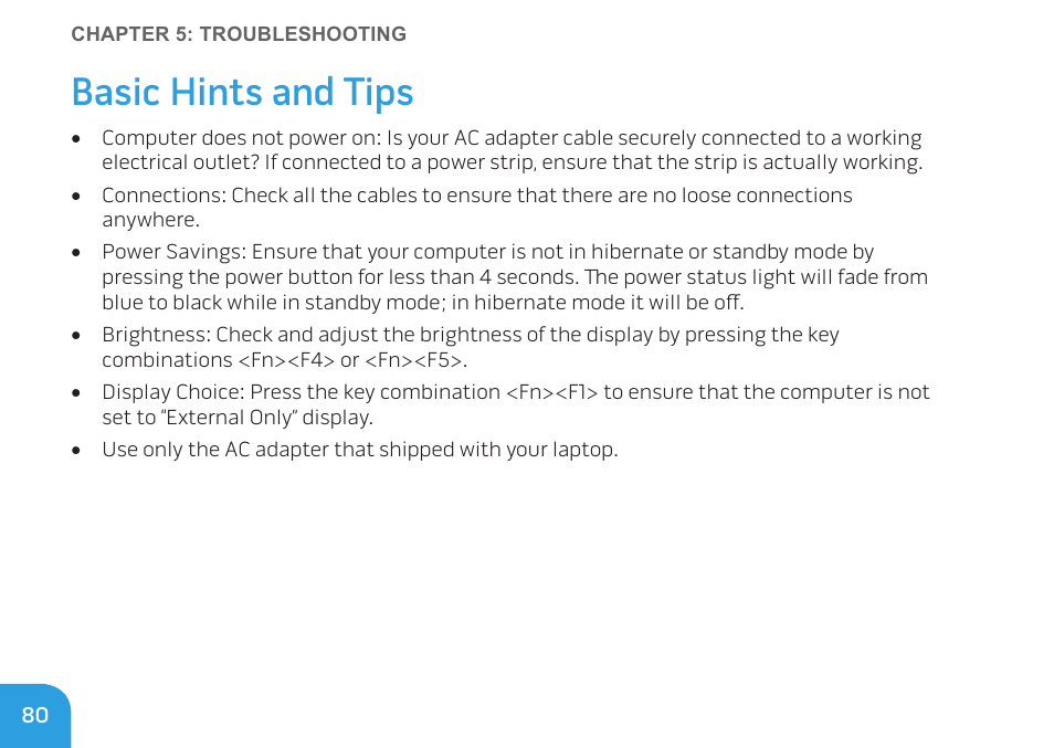 Basic hints and tips | Dell Alienware M14x (Early 2011) User Manual | Page 82 / 122