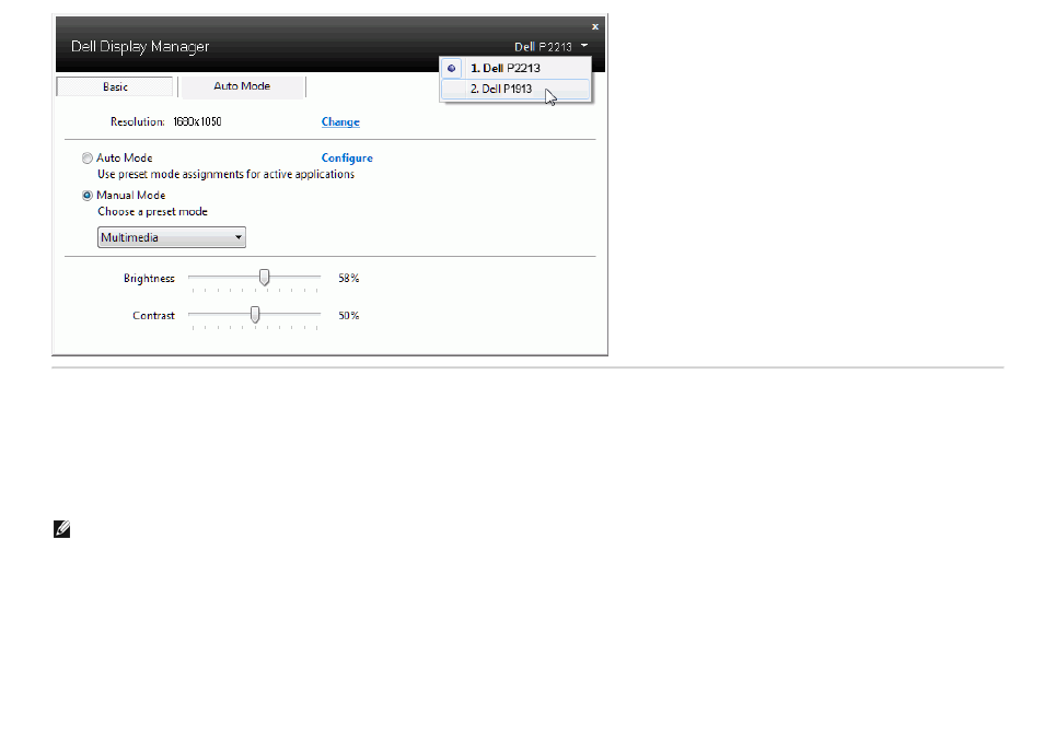 Assigning preset modes to applications | Dell P2213 Monitor User Manual | Page 3 / 6