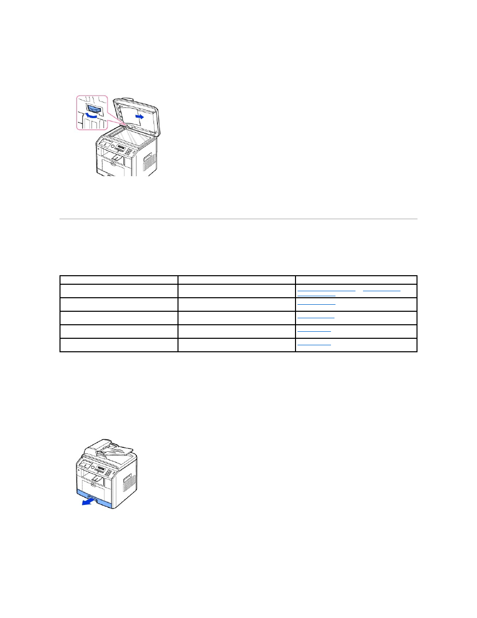 Clearing jams in the paper paths, Paper feed jam (tray 1) | Dell 1815dn Multifunction Mono Laser Printer User Manual | Page 134 / 148