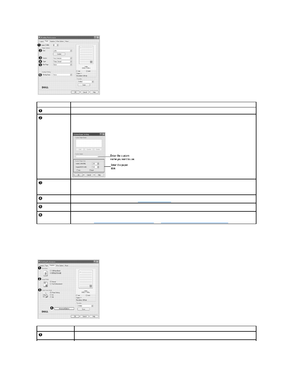 Graphics tab | Dell 1815dn Multifunction Mono Laser Printer User Manual | Page 93 / 148
