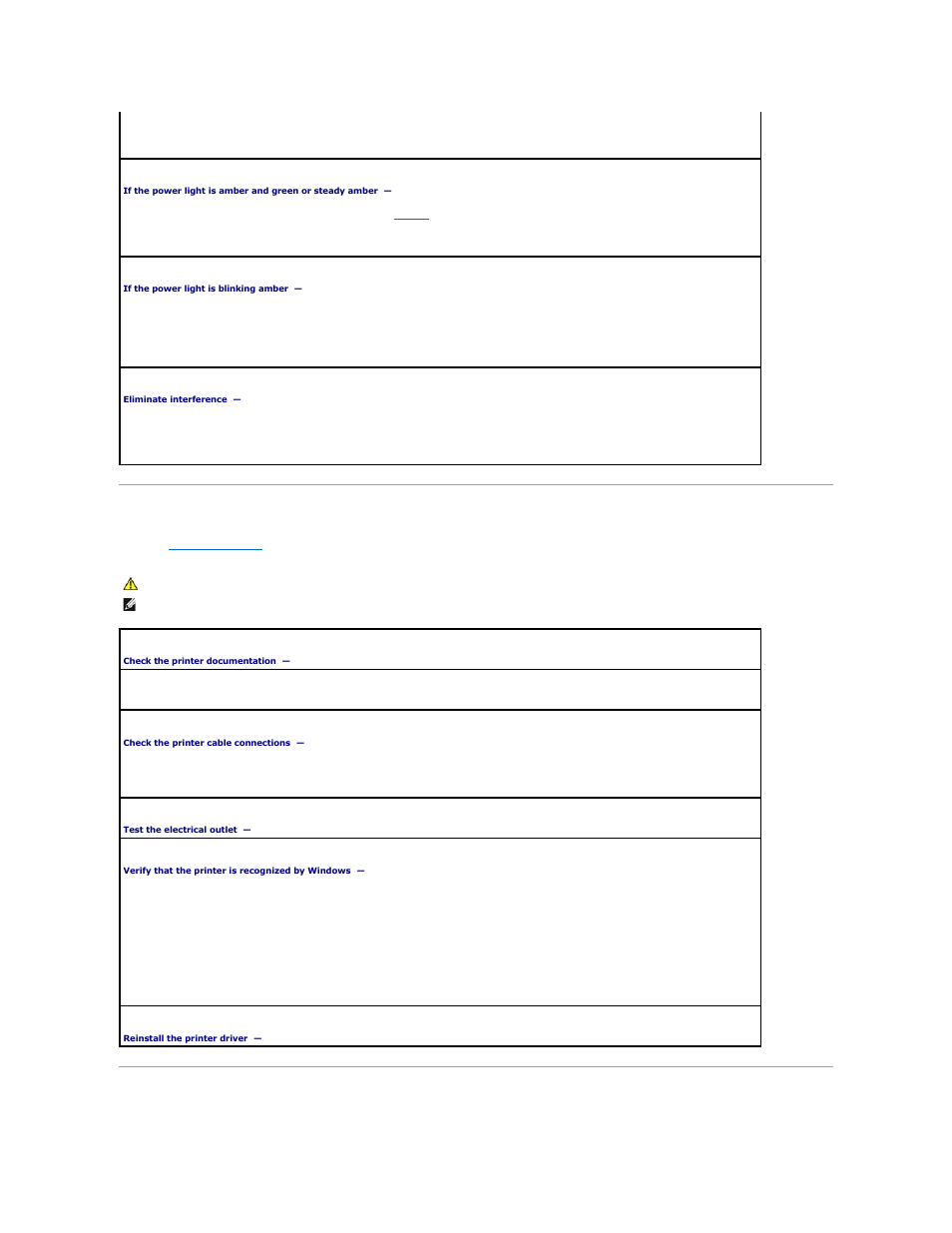 Printer problems, Restoring default settings | Dell OptiPlex 320 User Manual | Page 125 / 140