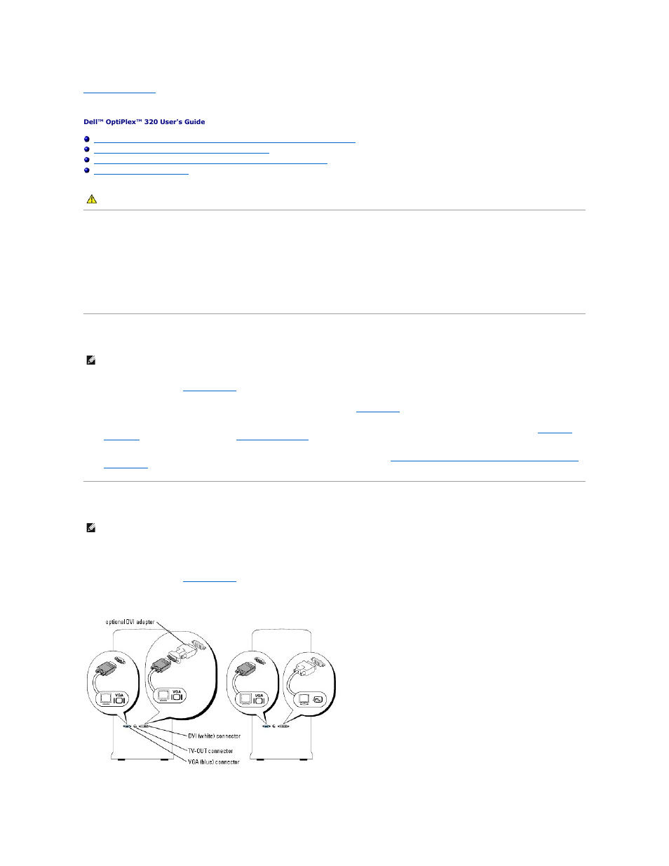 Connecting multiple monitors | Dell OptiPlex 320 User Manual | Page 19 / 140