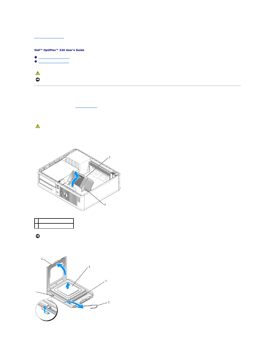 Processor, Removing the processor | Dell OptiPlex 320 User Manual | Page 28 / 140