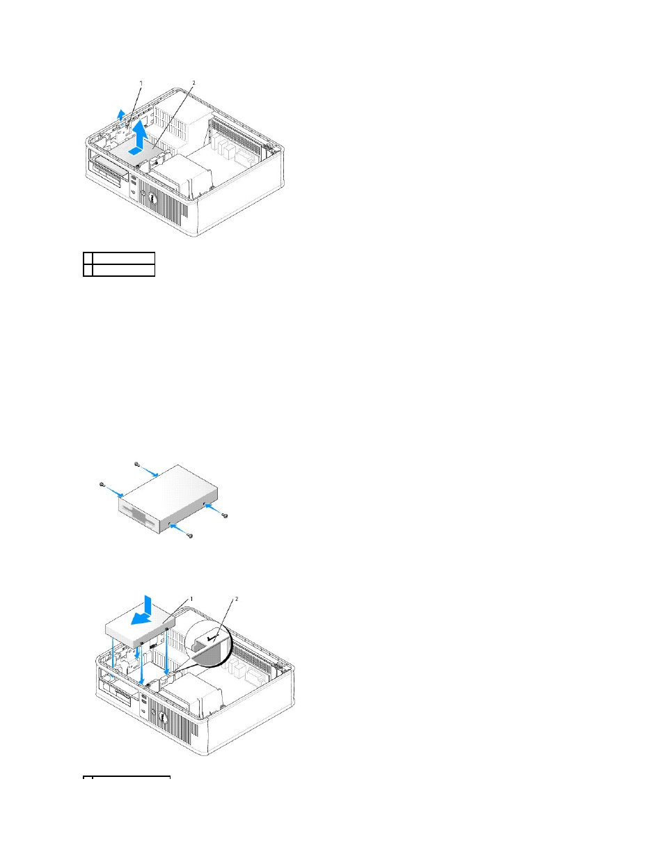 Installing a floppy drive | Dell OptiPlex 320 User Manual | Page 35 / 140