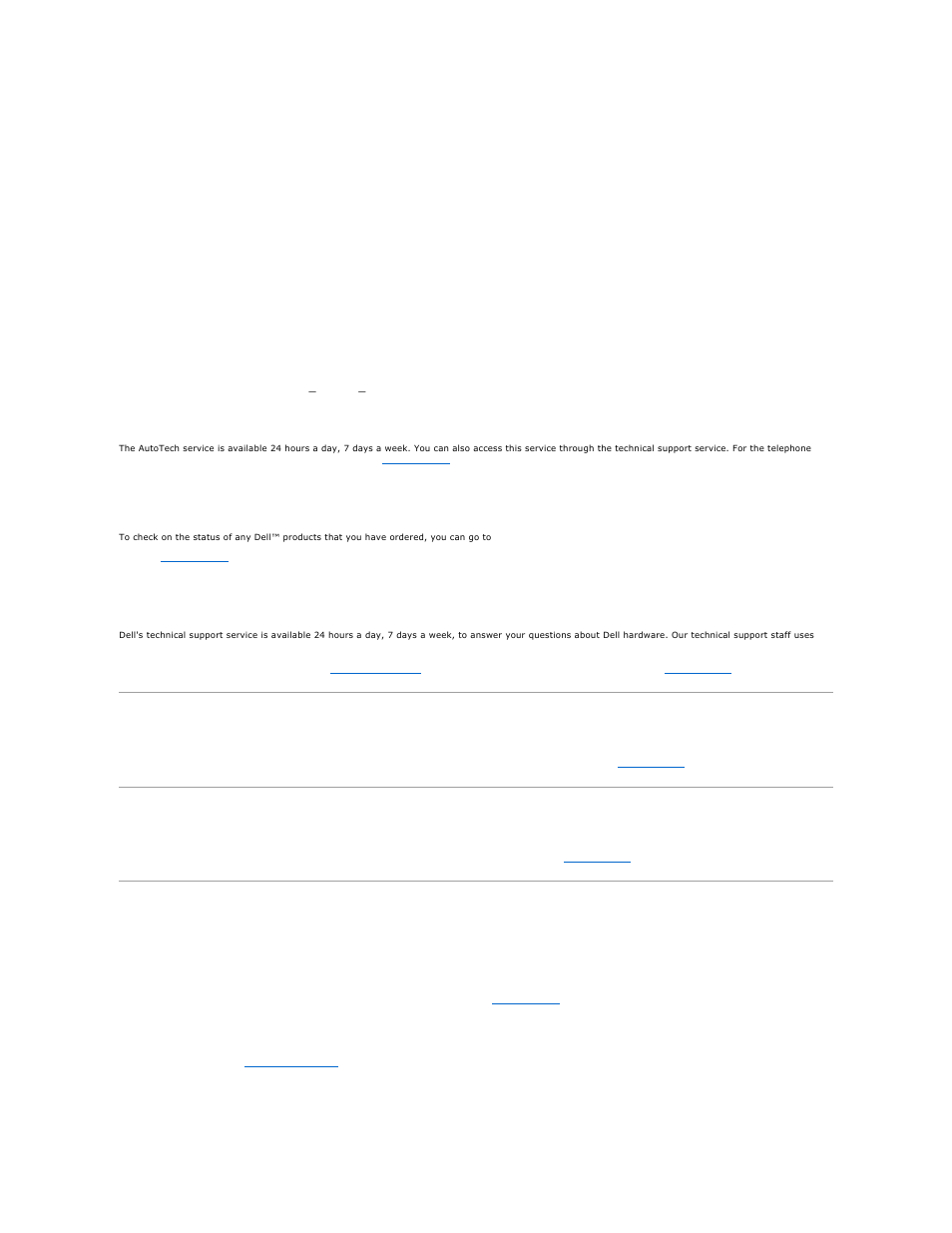Problems with your order, Product information, Returning items for warranty repair or credit | Technical support service, Autotech service, Automated order-status service | Dell OptiPlex 320 User Manual | Page 53 / 140
