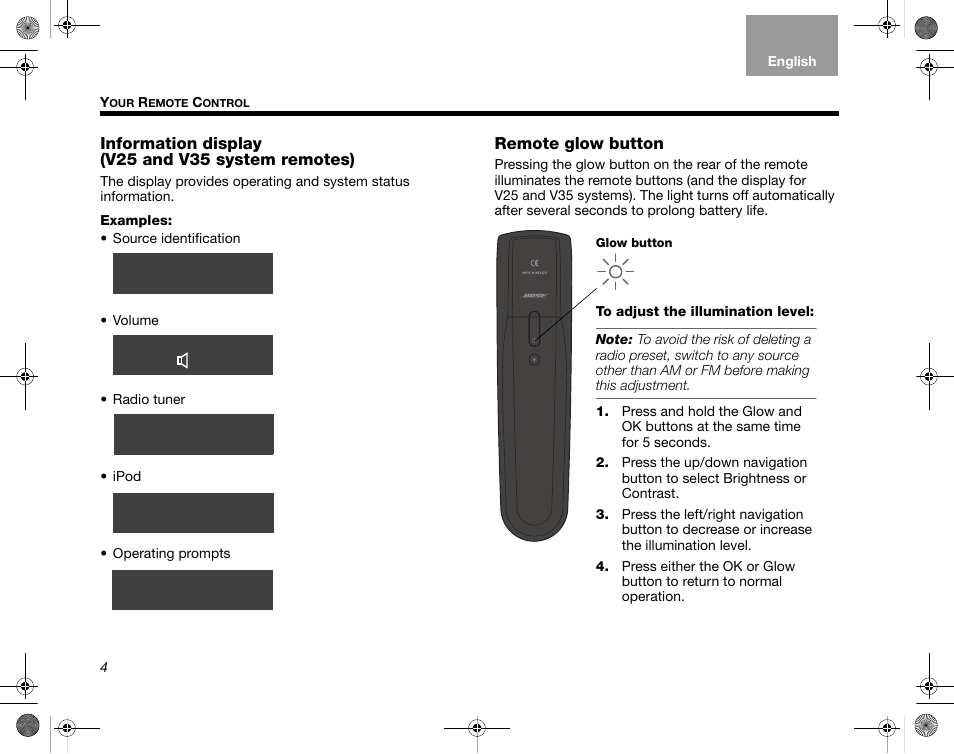 Bose Home Entertainment Systems V35 User Manual | Page 10 / 92