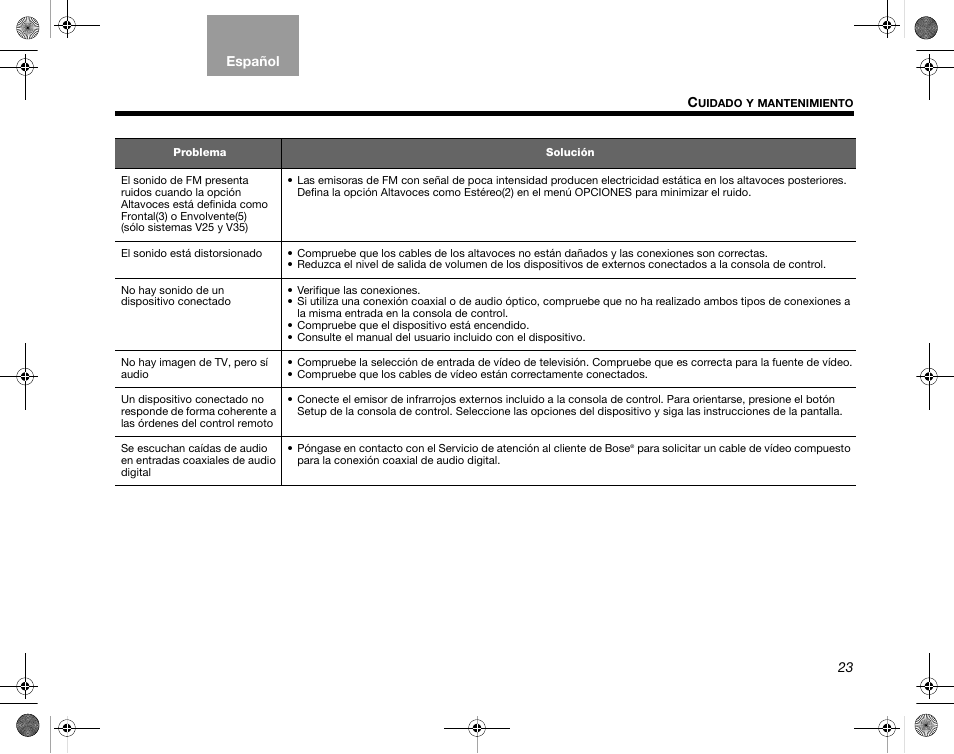 Bose Home Entertainment Systems V35 User Manual | Page 59 / 92