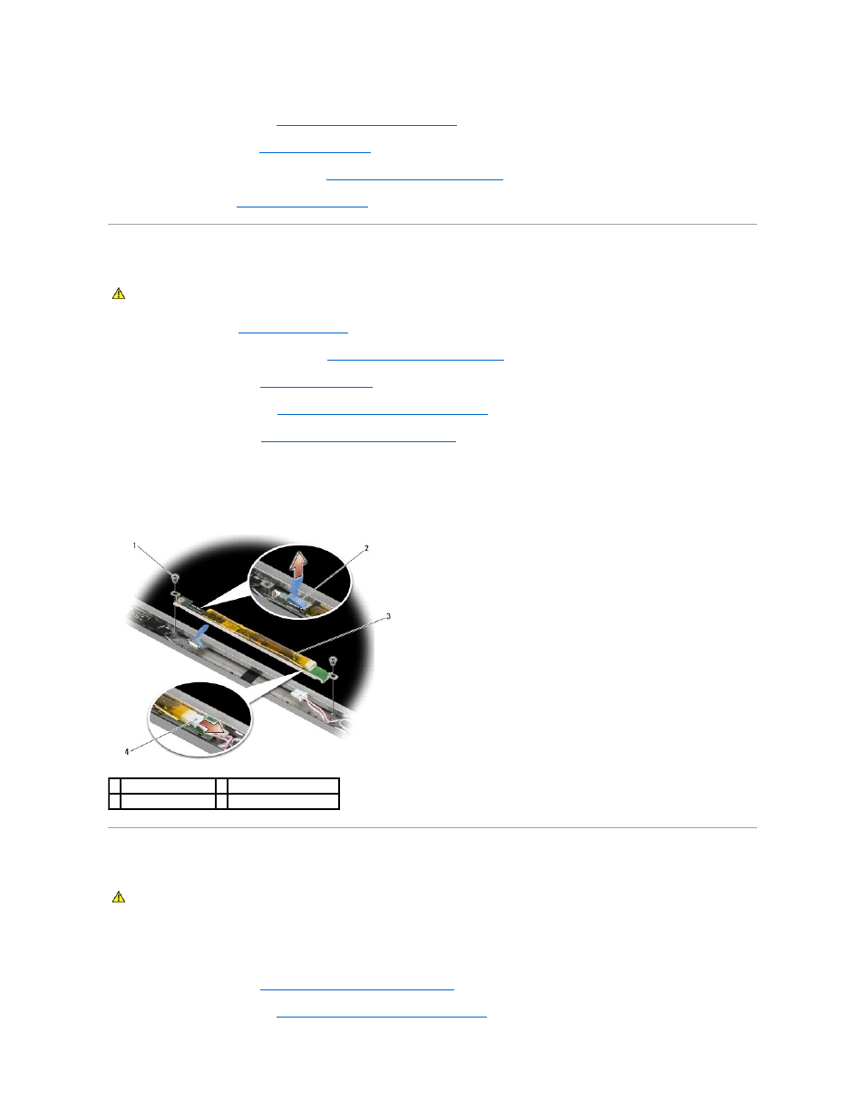 Removing the display inverter (e6400 and m2400), Replacing the display inverter (e6400 and m2400) | Dell Latitude E6400 ATG (Mid 2008) User Manual | Page 38 / 99