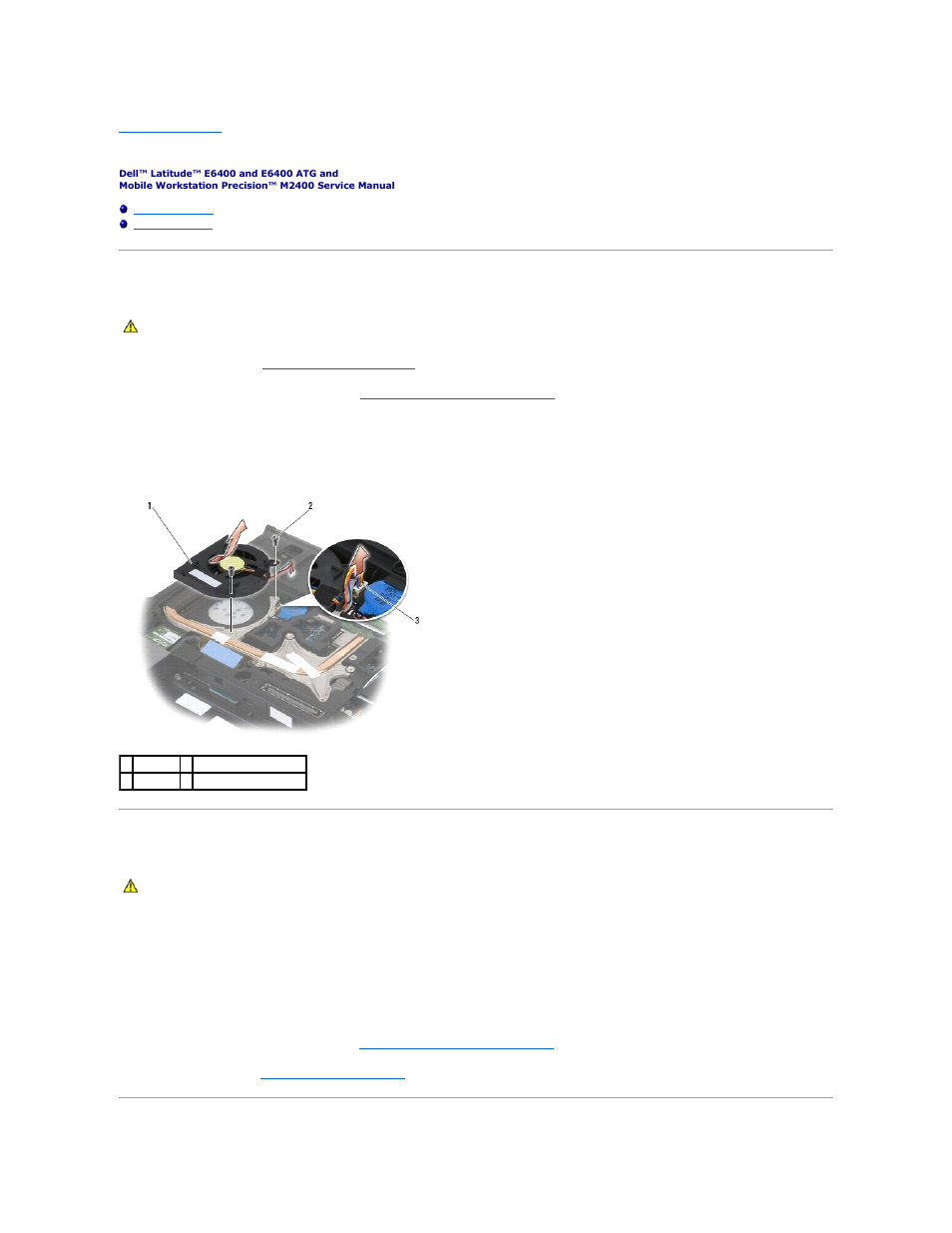 Removing the fan, Replacing the fan | Dell Latitude E6400 ATG (Mid 2008) User Manual | Page 46 / 99