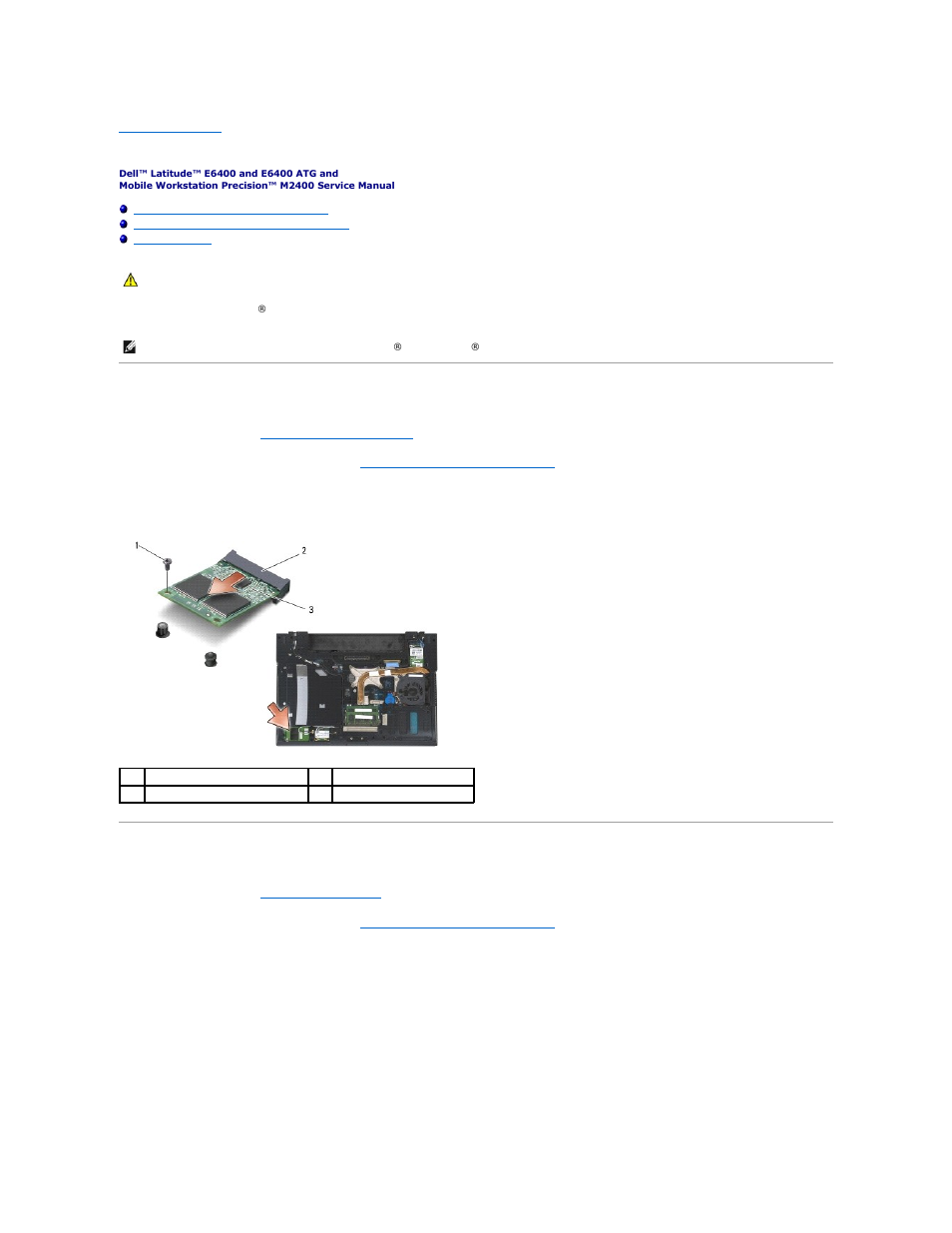 Removing an fcm from the wwan/fcm slot, Removing an fcm from the wpan/uwb/fcm slot | Dell Latitude E6400 ATG (Mid 2008) User Manual | Page 48 / 99
