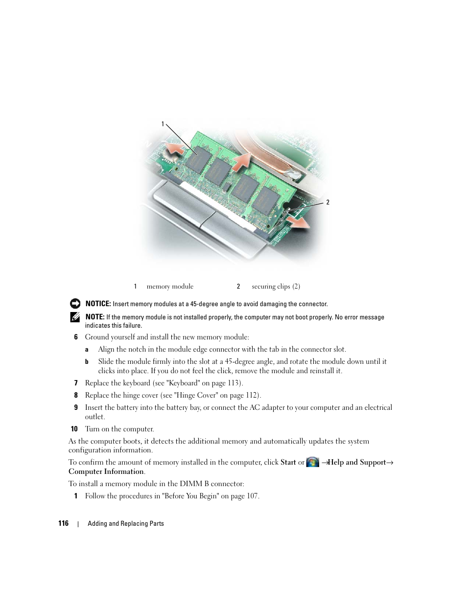 Dell Latitude D830 (Early 2007) User Manual | Page 116 / 158