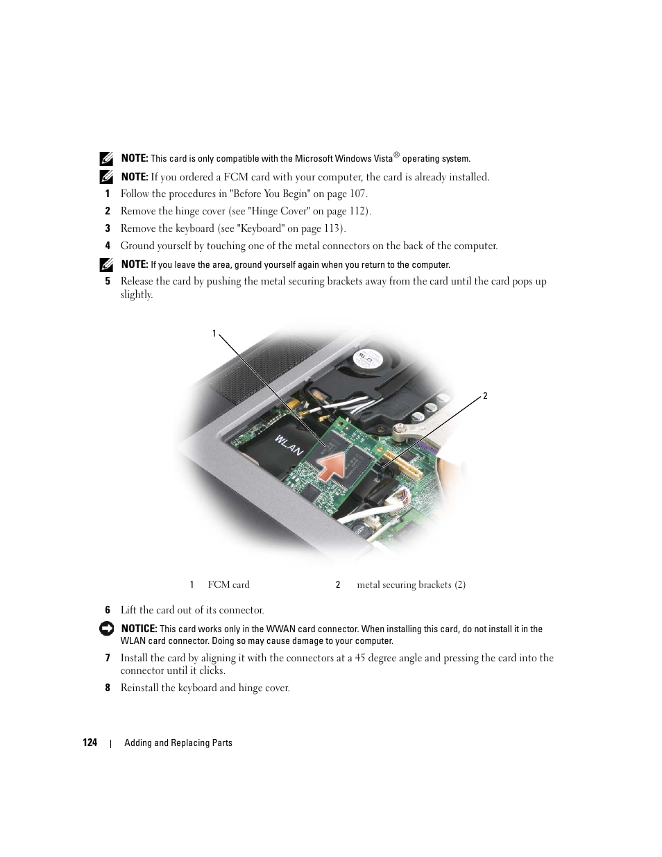 Dell Latitude D830 (Early 2007) User Manual | Page 124 / 158