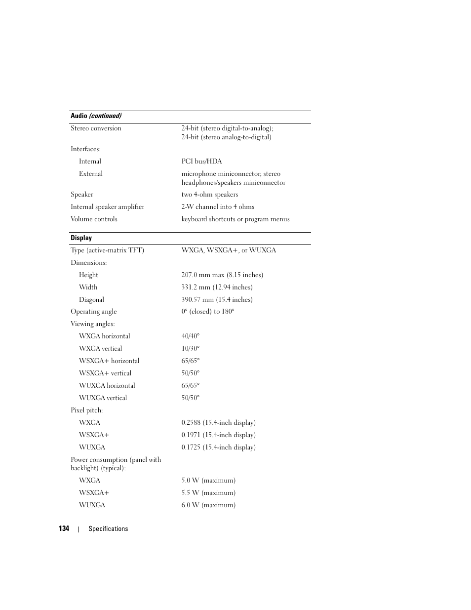 Dell Latitude D830 (Early 2007) User Manual | Page 134 / 158