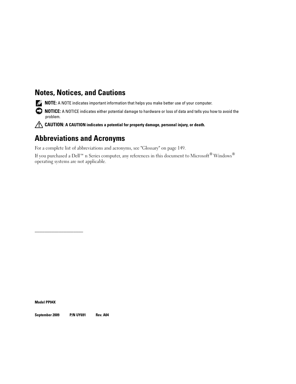 Abbreviations and acronyms | Dell Latitude D830 (Early 2007) User Manual | Page 2 / 158
