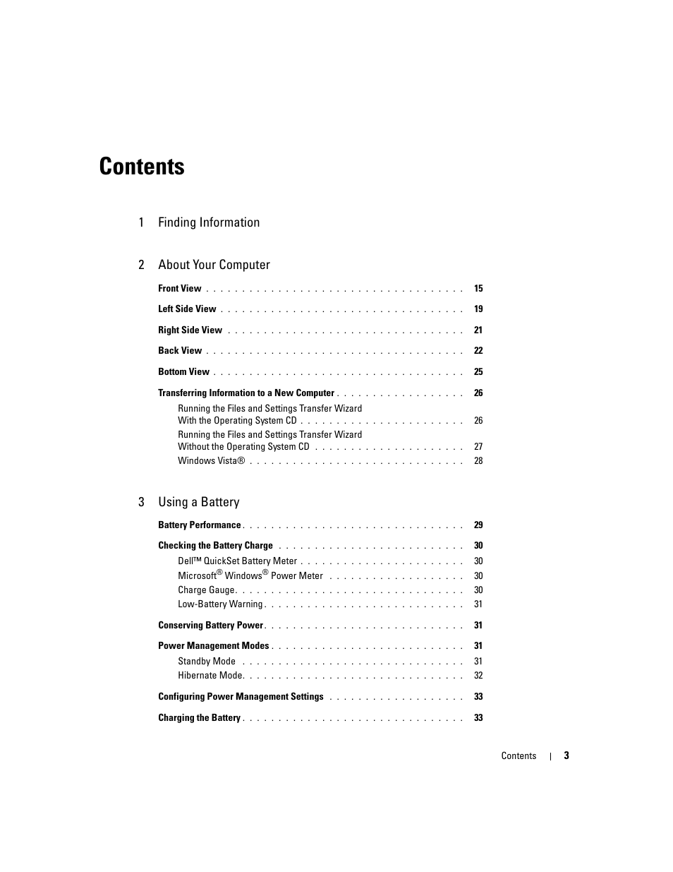 Dell Latitude D830 (Early 2007) User Manual | Page 3 / 158