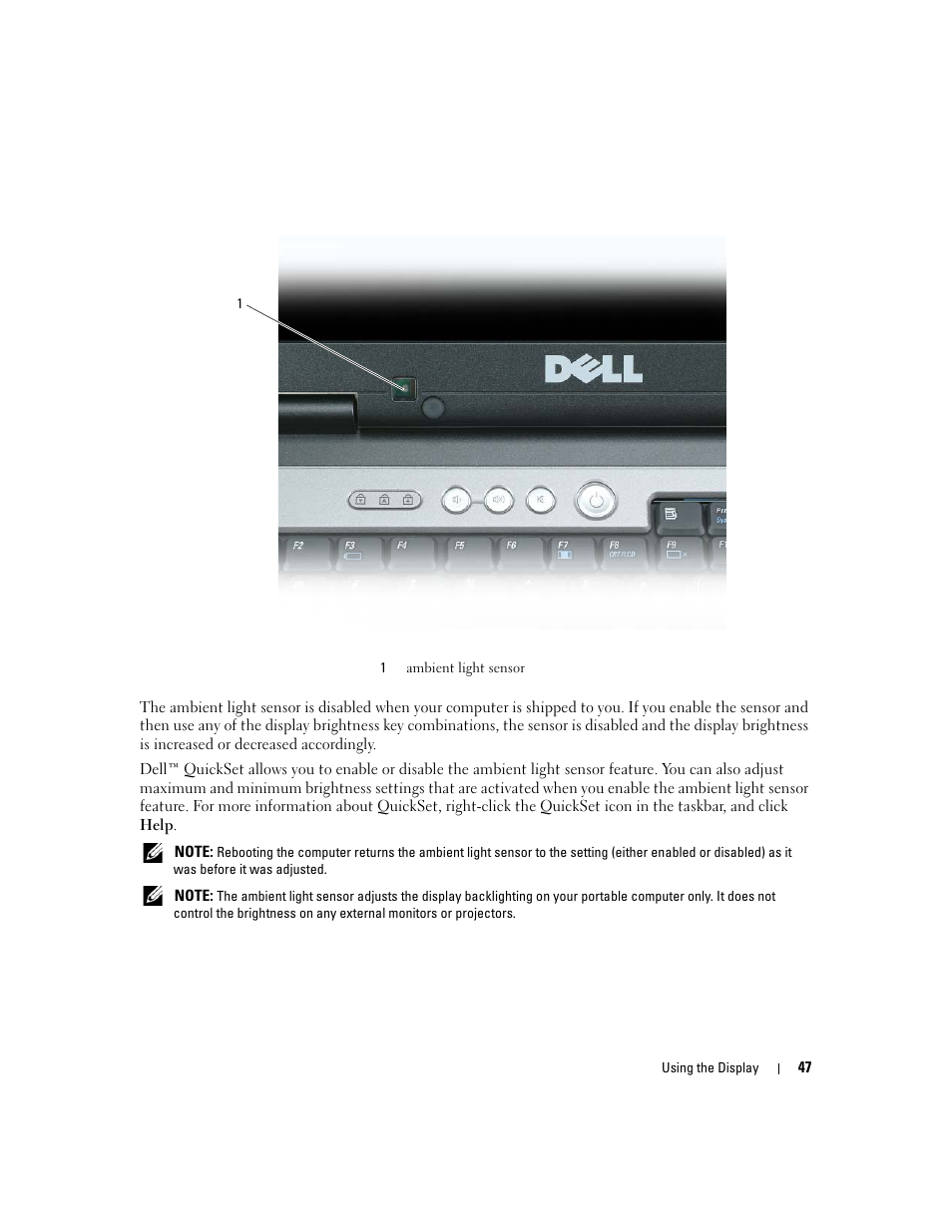 Dell Latitude D830 (Early 2007) User Manual | Page 47 / 158