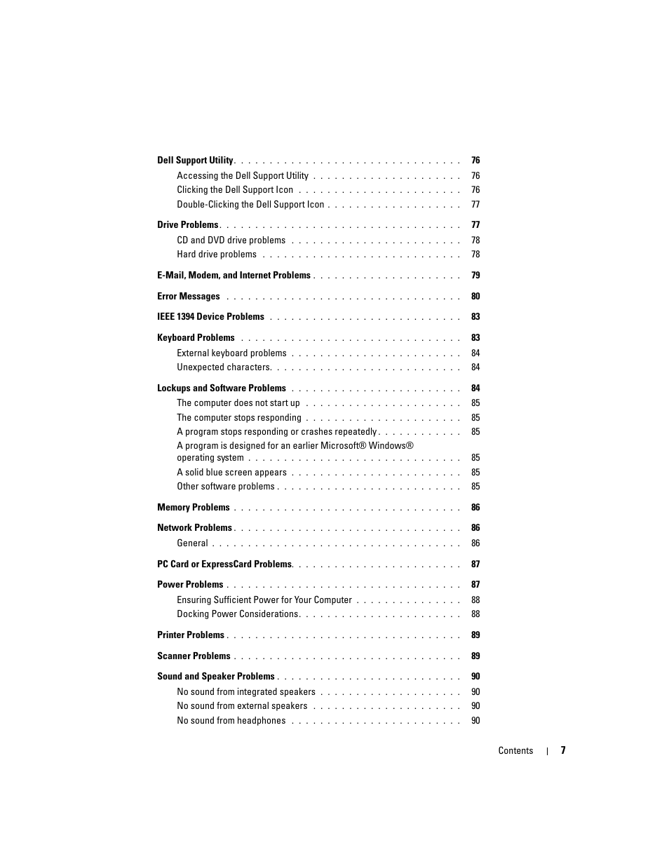 Dell Latitude D830 (Early 2007) User Manual | Page 7 / 158