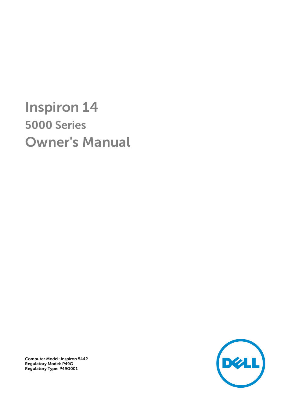 Dell Inspiron 14 (5442, Mid 2014) User Manual | 79 pages