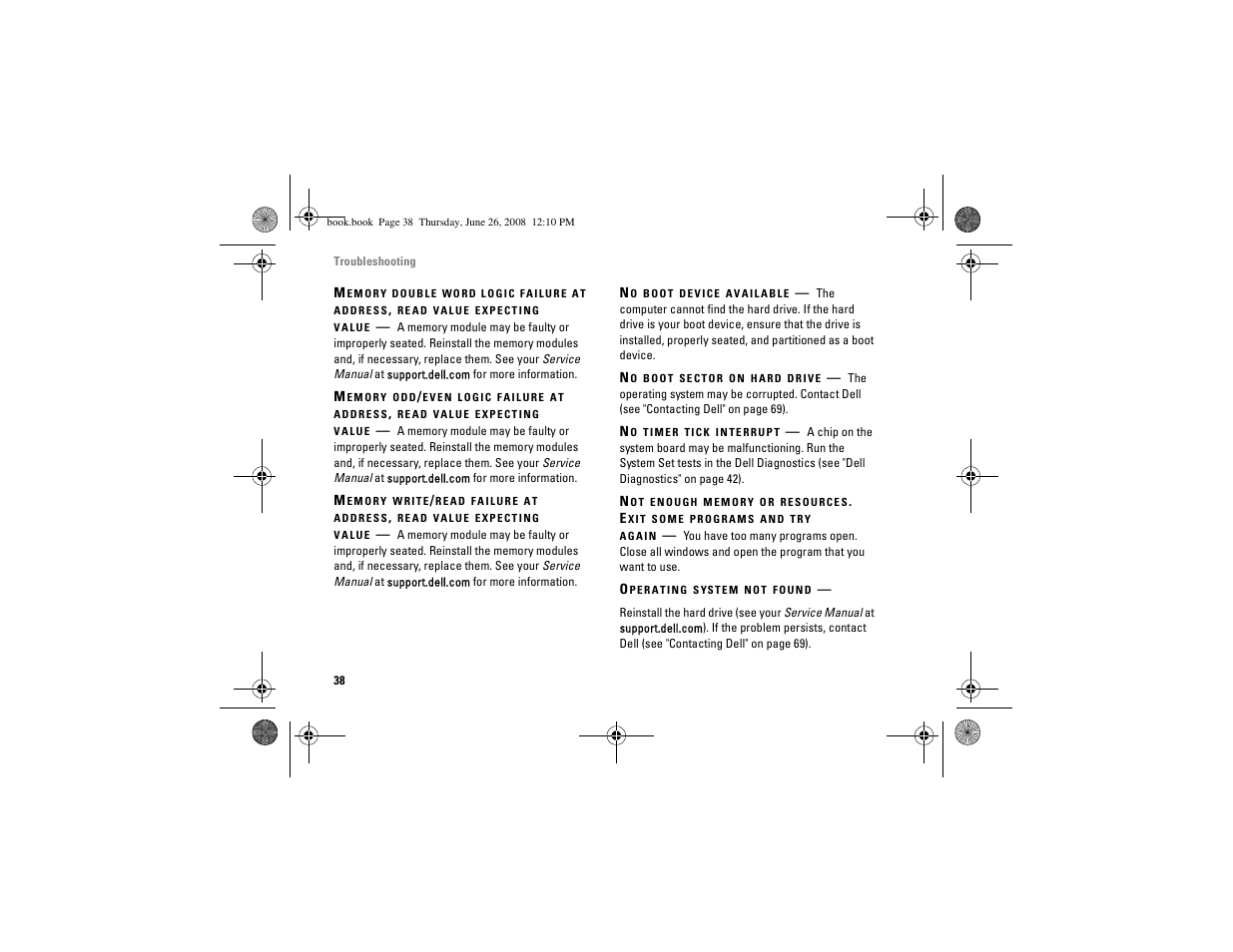 Dell Vostro A180 (Early 2009) User Manual | Page 38 / 76