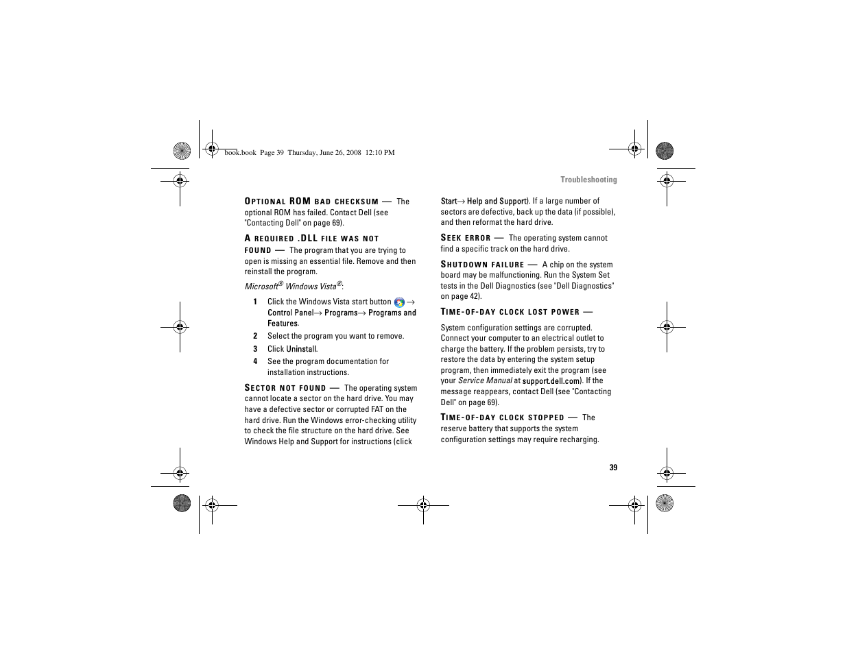 Dell Vostro A180 (Early 2009) User Manual | Page 39 / 76