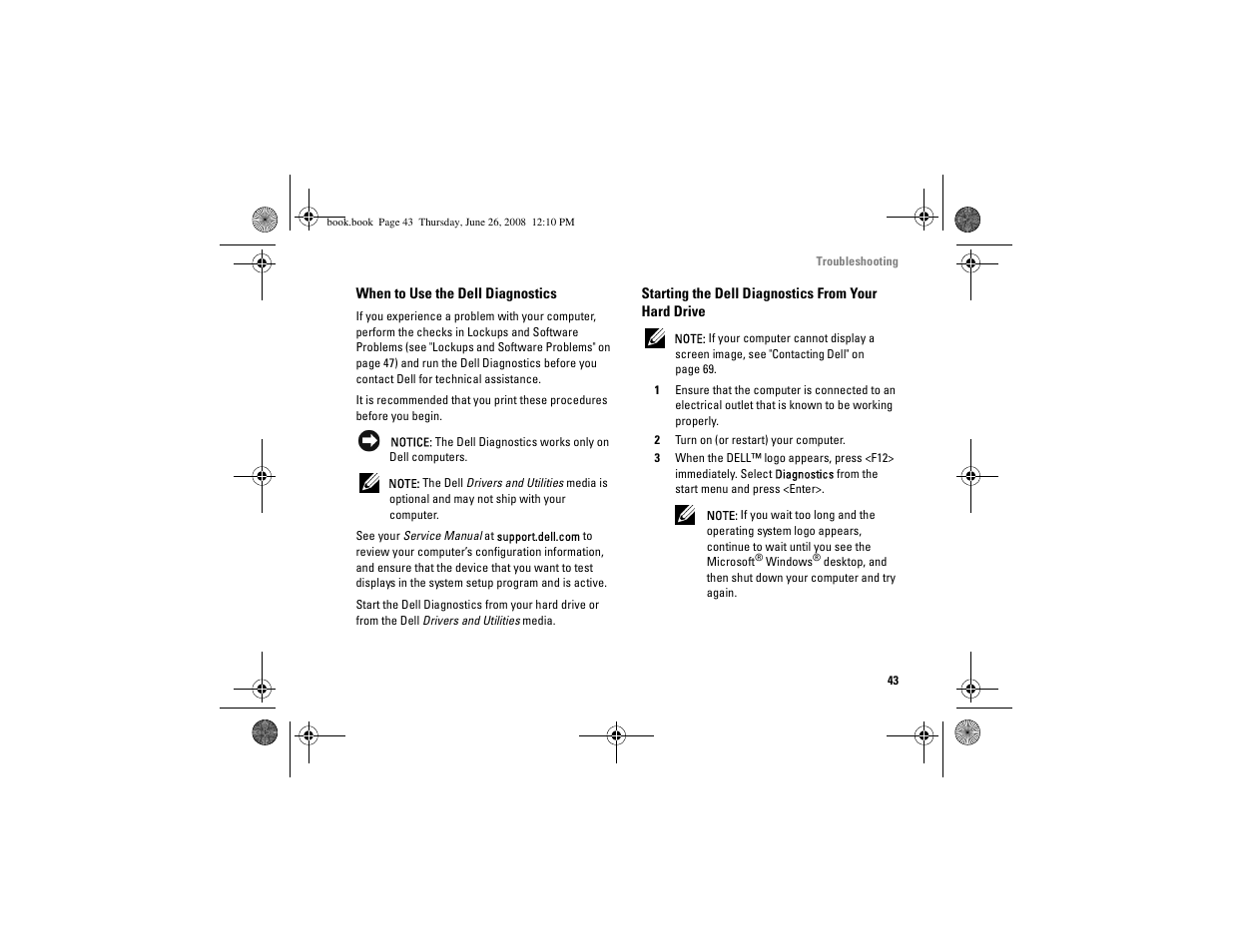 Dell Vostro A180 (Early 2009) User Manual | Page 43 / 76