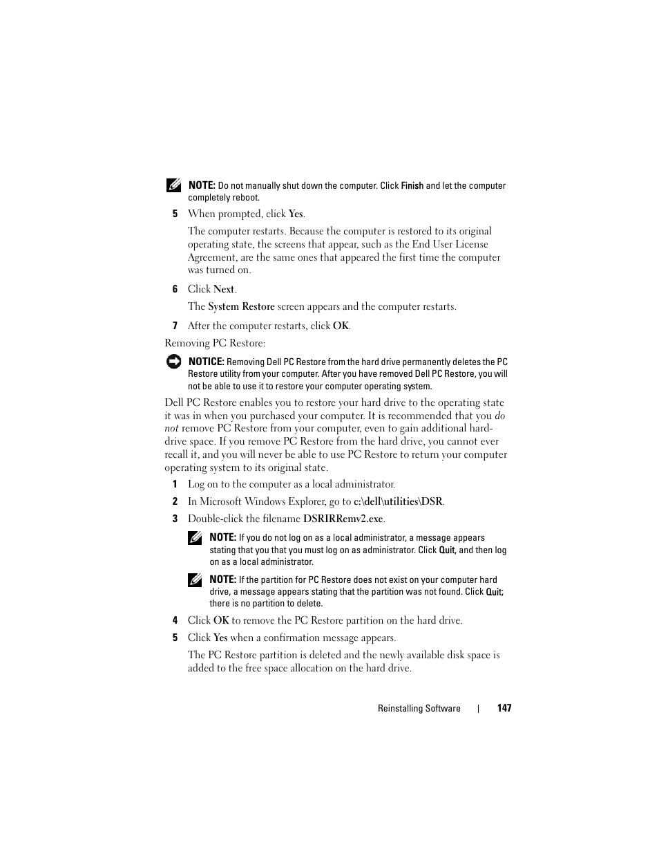 Dell Precision T5400 (Late 2007) User Manual | Page 147 / 316