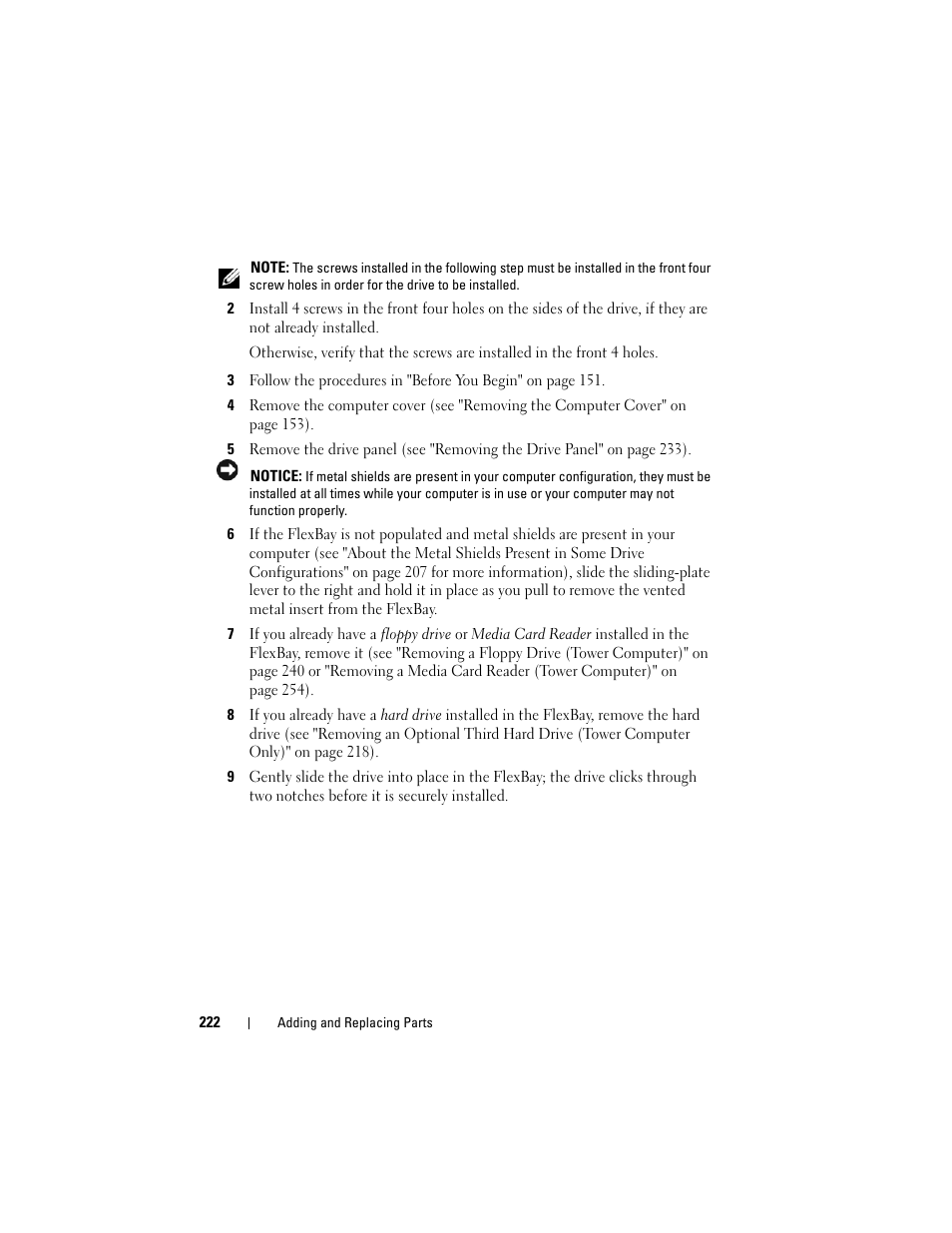 Dell Precision T5400 (Late 2007) User Manual | Page 222 / 316