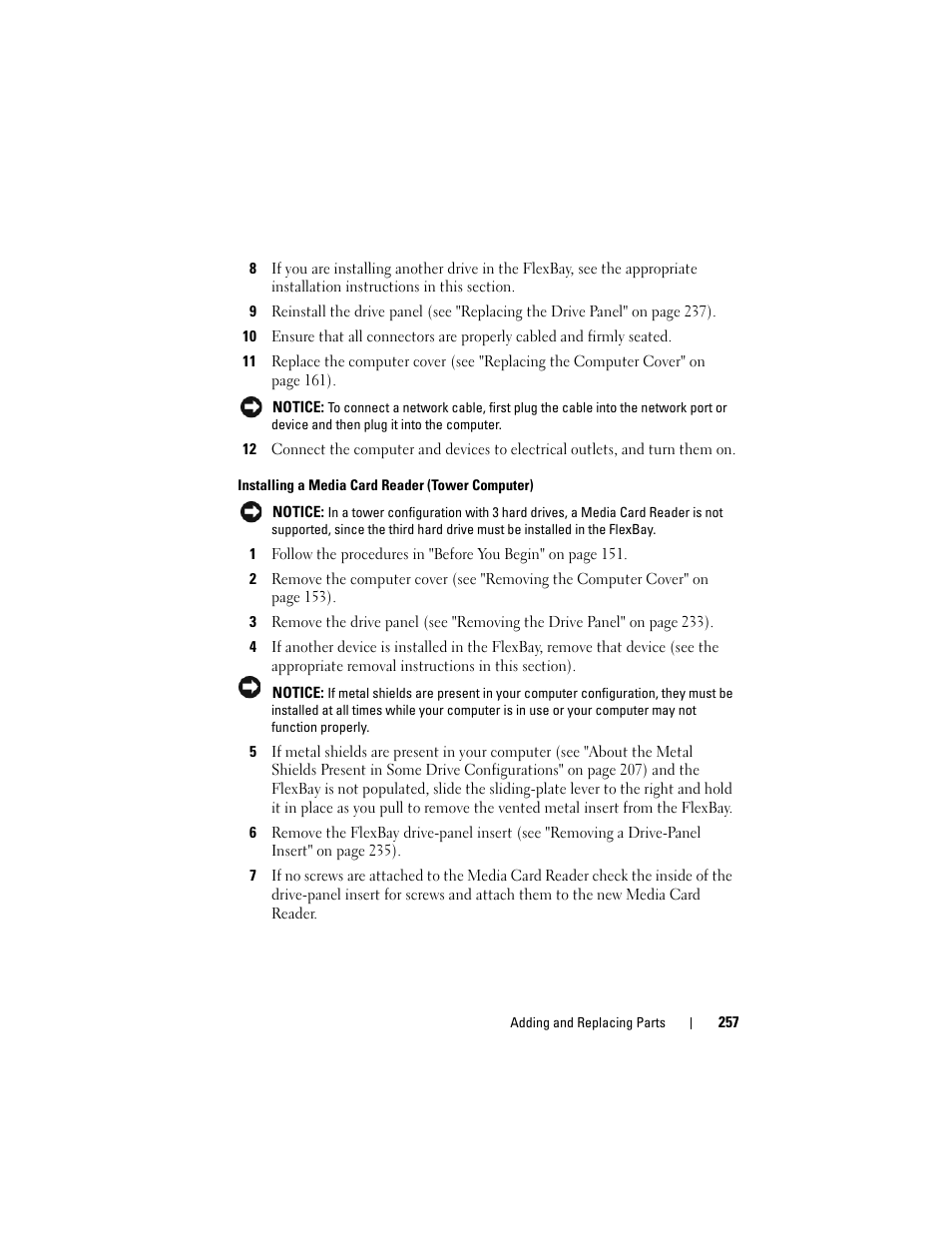 Dell Precision T5400 (Late 2007) User Manual | Page 257 / 316