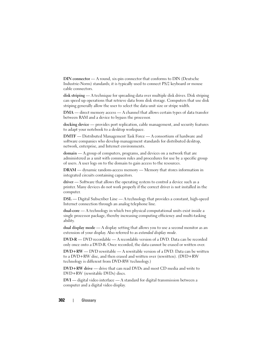 Dell Precision T5400 (Late 2007) User Manual | Page 302 / 316