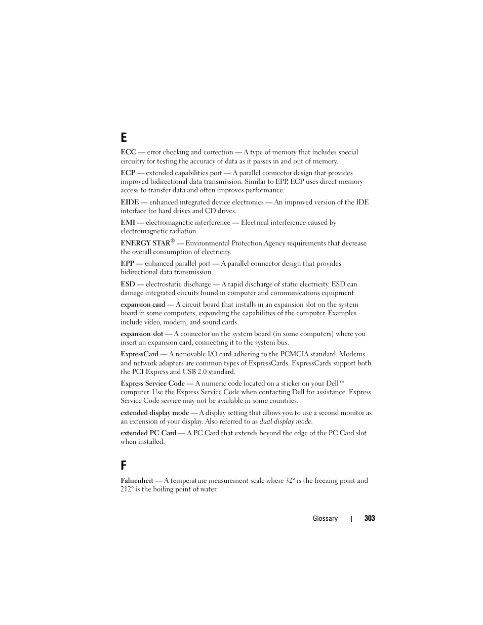 Dell Precision T5400 (Late 2007) User Manual | Page 303 / 316