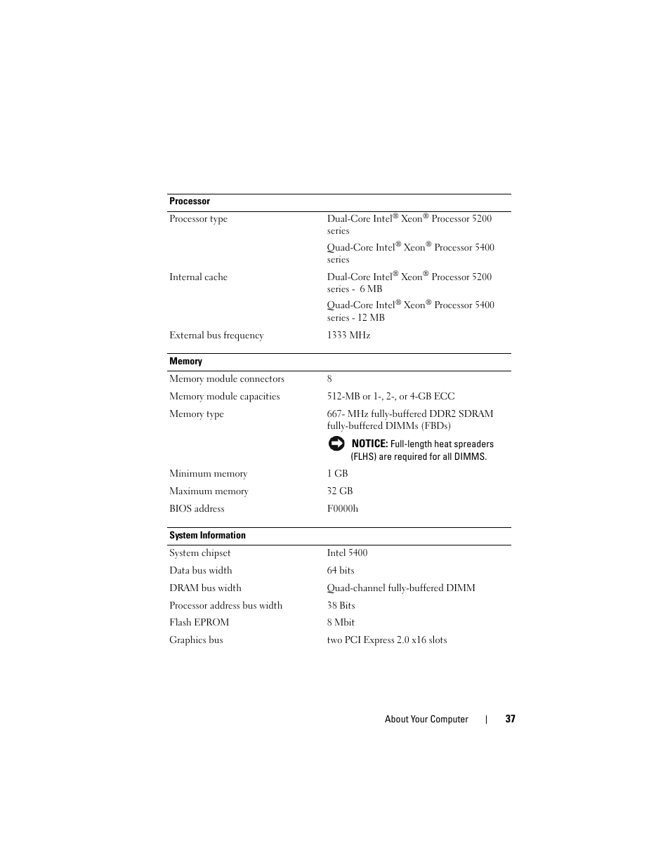Dell Precision T5400 (Late 2007) User Manual | Page 37 / 316