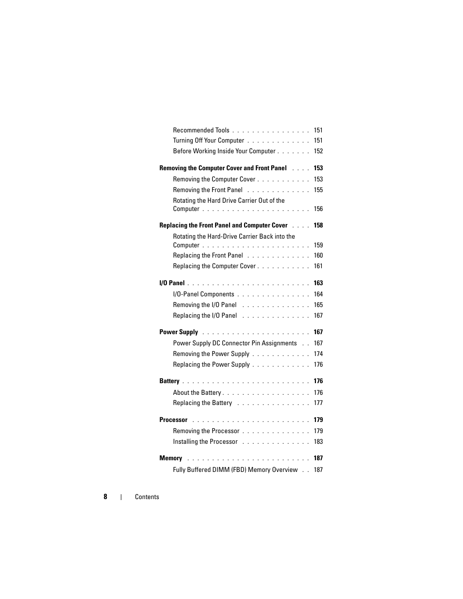 Dell Precision T5400 (Late 2007) User Manual | Page 8 / 316