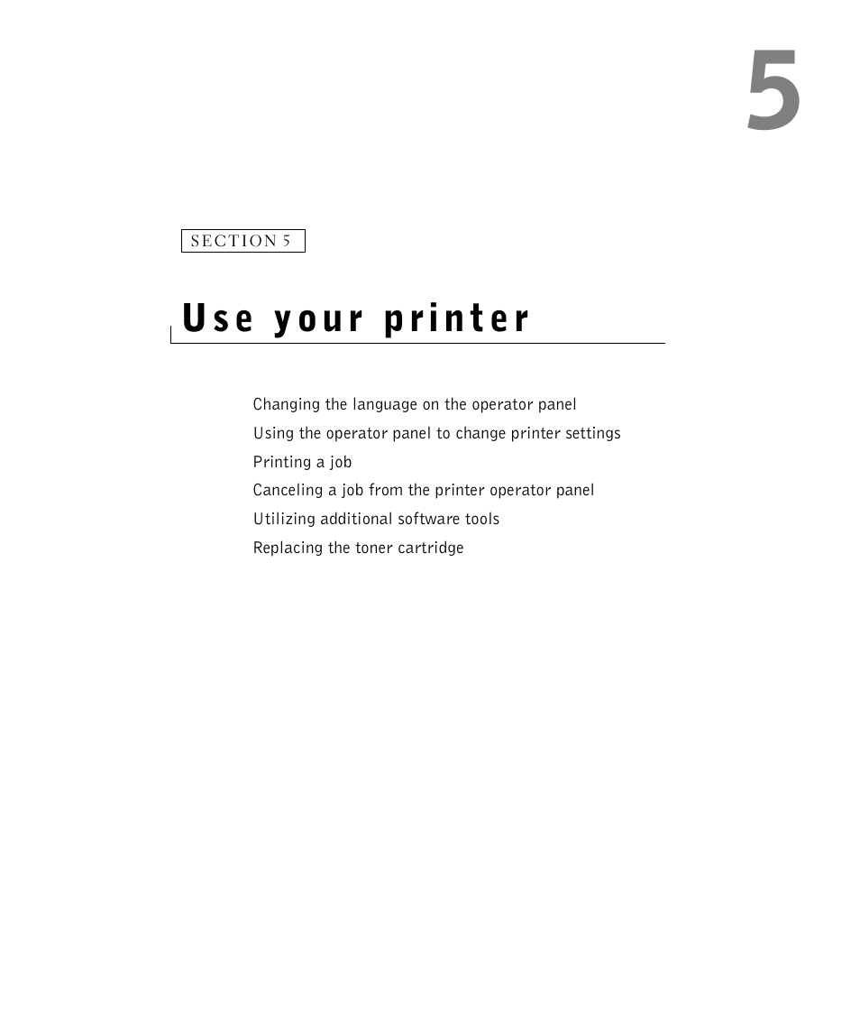 Use your printer | Dell W5300 Workgroup Laser Printer User Manual | Page 55 / 86