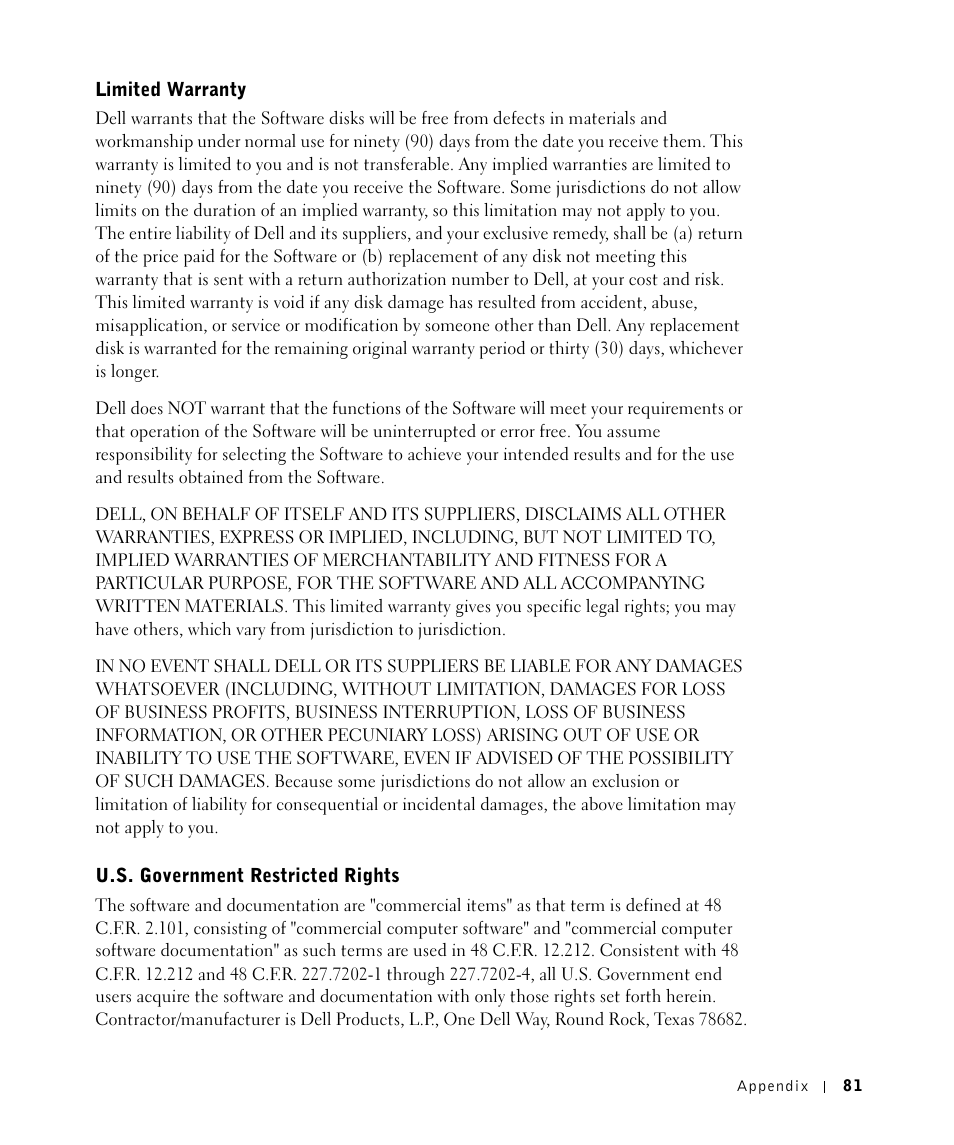 Dell W5300 Workgroup Laser Printer User Manual | Page 81 / 86