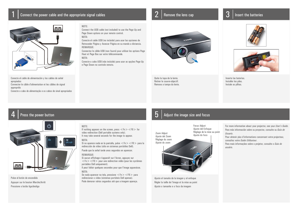 Dell 7609WU Projector User Manual | 2 pages