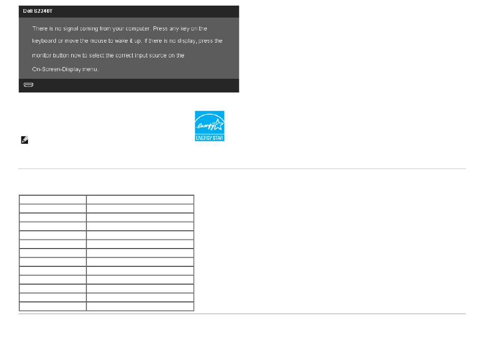 Touch specifications camera - mic specifications, Touch specifications, Camera - mic specifications | Dell S2340T Multi Touch Monitor User Manual | Page 13 / 48