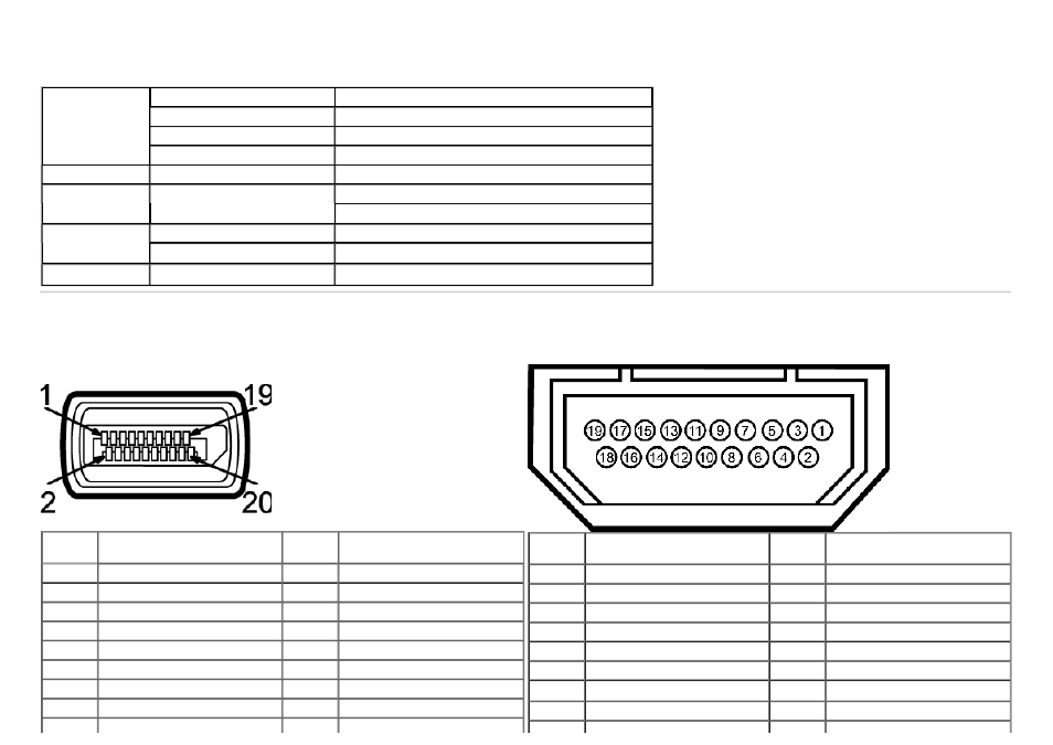 Pin assignmentss | Dell S2340T Multi Touch Monitor User Manual | Page 14 / 48