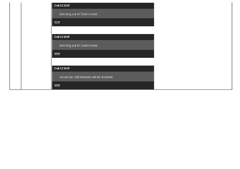Osd warning messages | Dell S2340T Multi Touch Monitor User Manual | Page 35 / 48