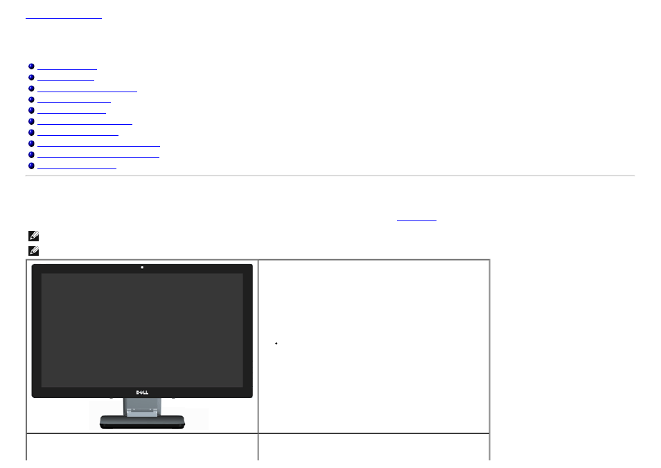 About your monitor, Package contents | Dell S2340T Multi Touch Monitor User Manual | Page 4 / 48