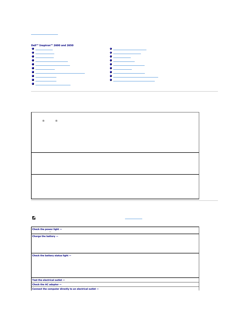 Solving problems, Accessing help, Power problems | Dell INSPIRON 2600 User Manual | Page 47 / 87