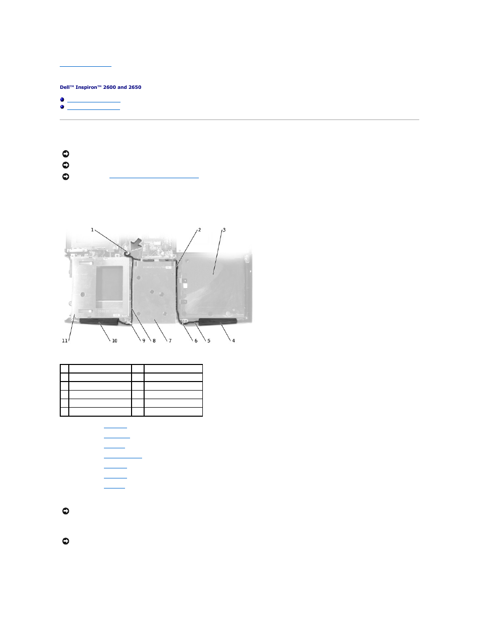 Speakers, Removing the speakers | Dell INSPIRON 2600 User Manual | Page 56 / 87