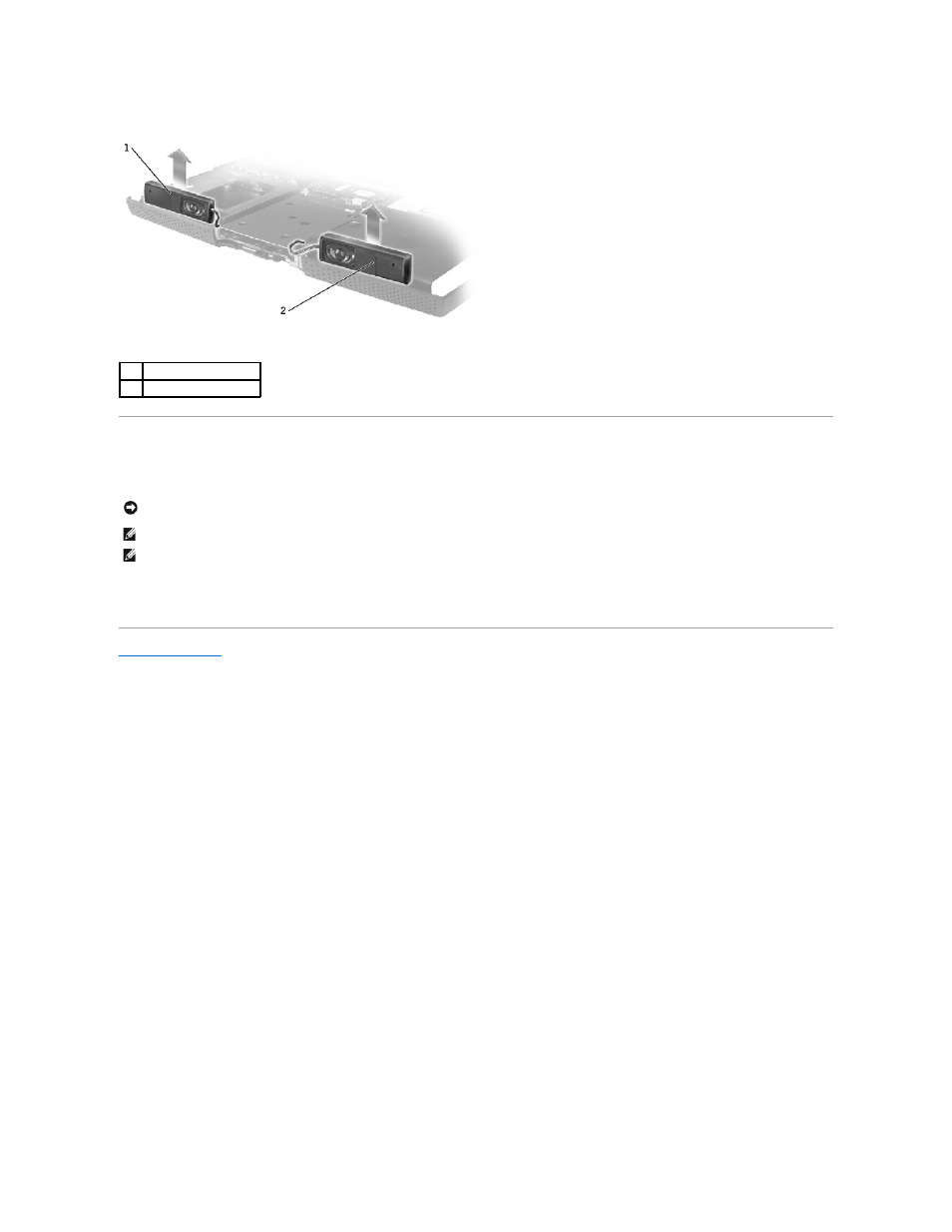 Replacing the speakers | Dell INSPIRON 2600 User Manual | Page 57 / 87