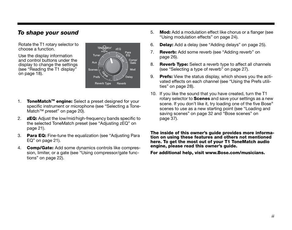 Bose T1 User Manual | Page 3 / 62