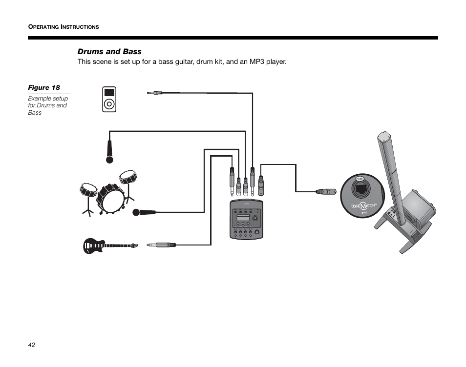 Drums and bass | Bose T1 User Manual | Page 50 / 62